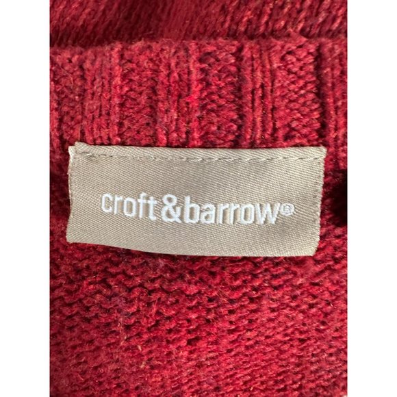 Croft and Barrow Snowman Ugly Christmas Sweater Medium Red Snowman Acrylic Blend - Picture 6 of 16